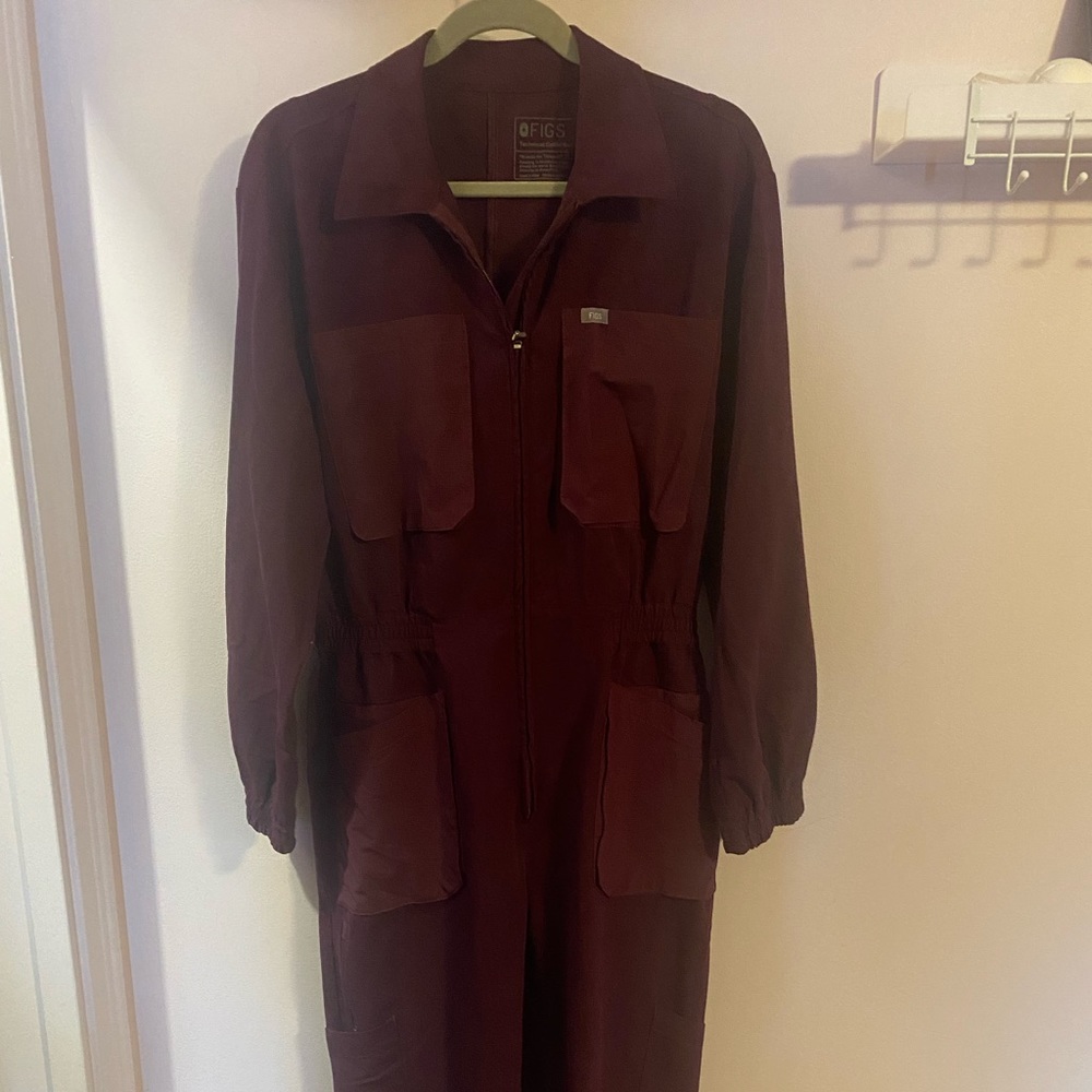 Deep purple figs jumpsuit.